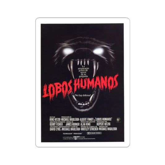 WOLFEN (SPANISH) 1981 Movie Poster - STICKER Vinyl Kiss-Cut Decal 2 Inch White - The Sticker Space