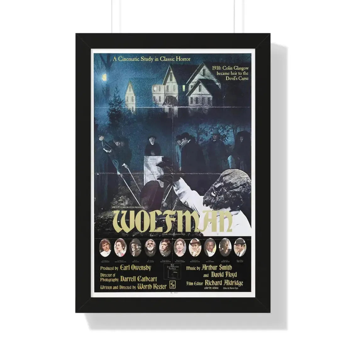 WOLFMAN 1979 - Framed Movie Poster 16″ x 24″ Black - The Sticker Space