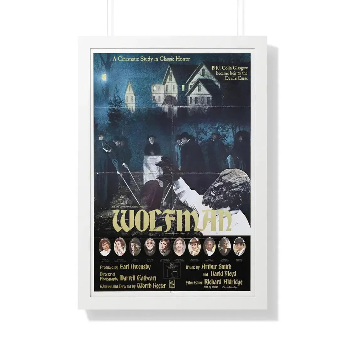 WOLFMAN 1979 - Framed Movie Poster 20" x 30" White - The Sticker Space