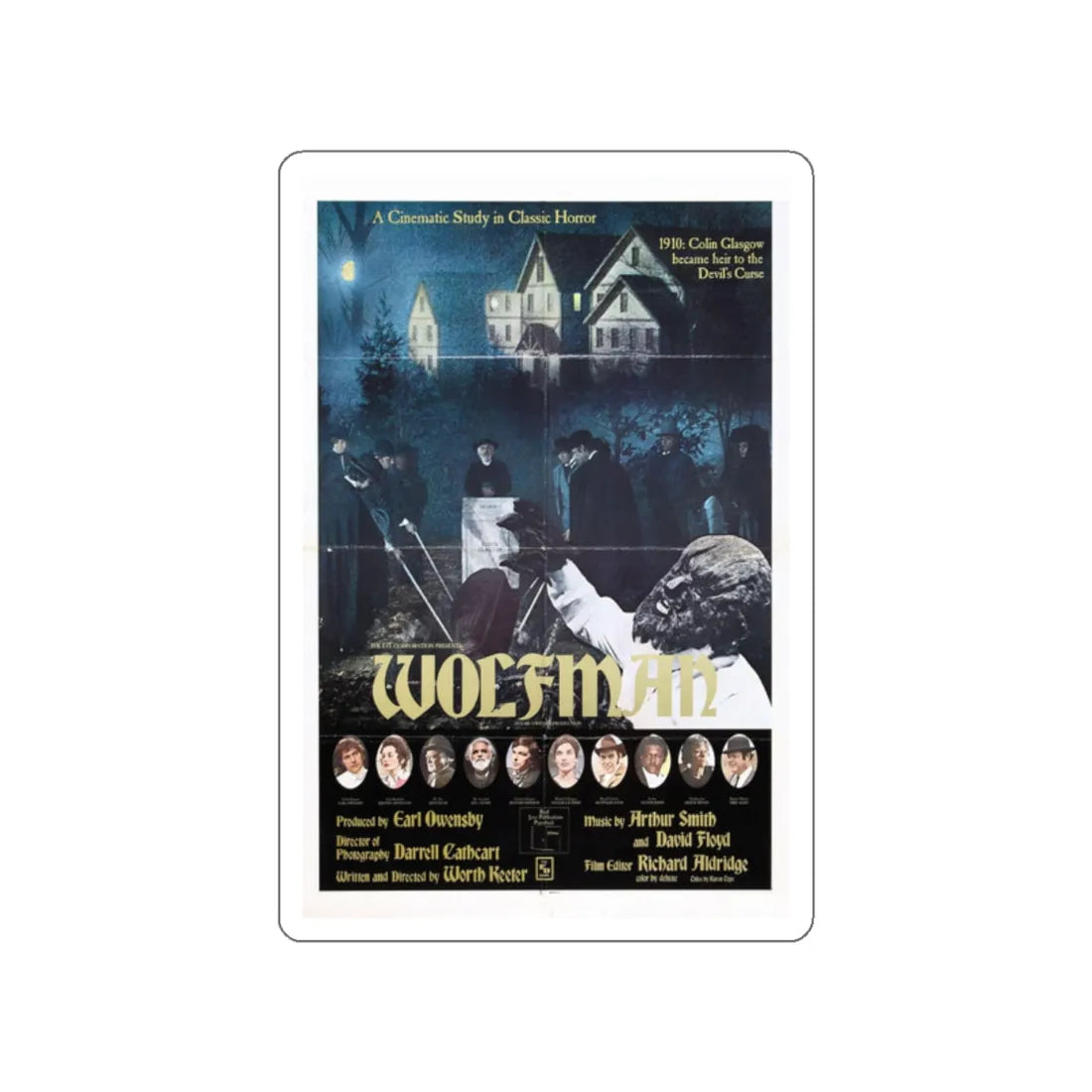 WOLFMAN 1979 Movie Poster STICKER Vinyl Die-Cut Decal 2 Inch - The Sticker Space