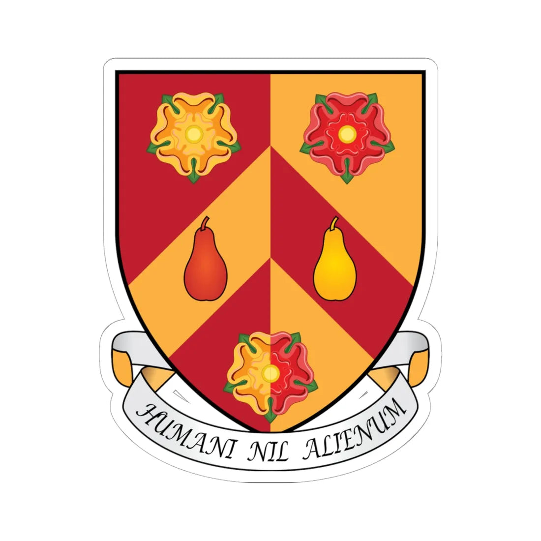 Wolfson College Oxford Coat Of Arms Motto (England) (Coat of Arms) STICKER Vinyl Kiss-Cut Decal 6 Inch White - The Sticker Space