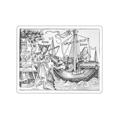 WOLGEMUT, Michael - Circe and Ulysses (Artwork) STICKER Vinyl Die-Cut Decal White Die-Cut 2 Inch - The Sticker Space