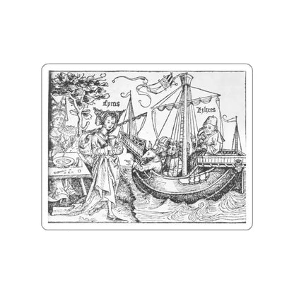 WOLGEMUT, Michael - Circe and Ulysses (Artwork) STICKER Vinyl Die-Cut Decal White Die-Cut 3 Inch - The Sticker Space