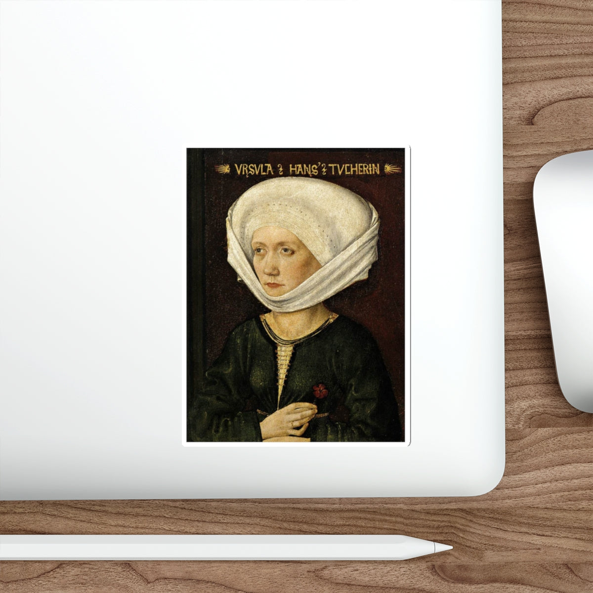 WOLGEMUT, Michael - Portrait of Ursula Tucher (Artwork) STICKER Vinyl Die-Cut Decal-The Sticker Space