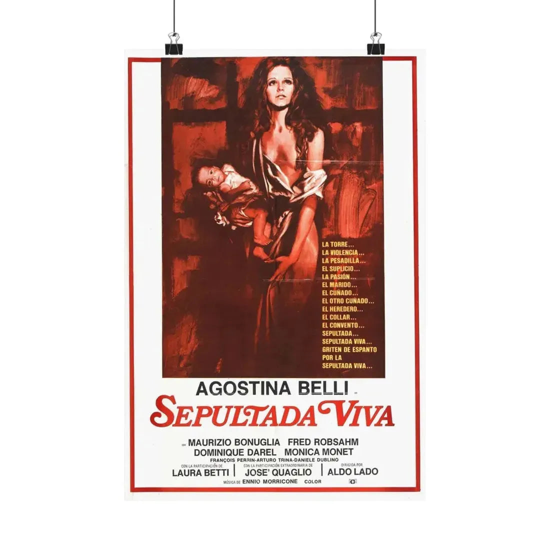 WOMAN BURIED ALIVE 1973 - Paper Movie Poster 12″ x 18″ Matte - The Sticker Space