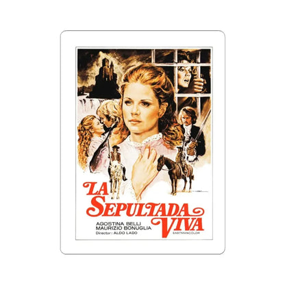 WOMAN BURIED ALIVE (2) 1973 Movie Poster - STICKER Vinyl Kiss-Cut Decal 3 Inch White - The Sticker Space