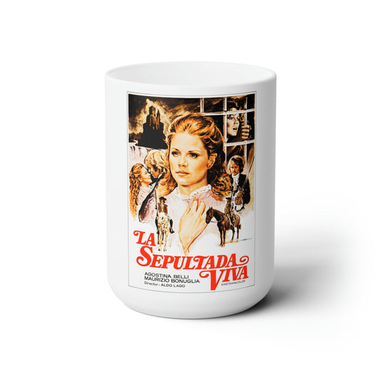 WOMAN BURIED ALIVE (2) 1973 Movie Poster - White Coffee Cup 15oz-15oz-The Sticker Space