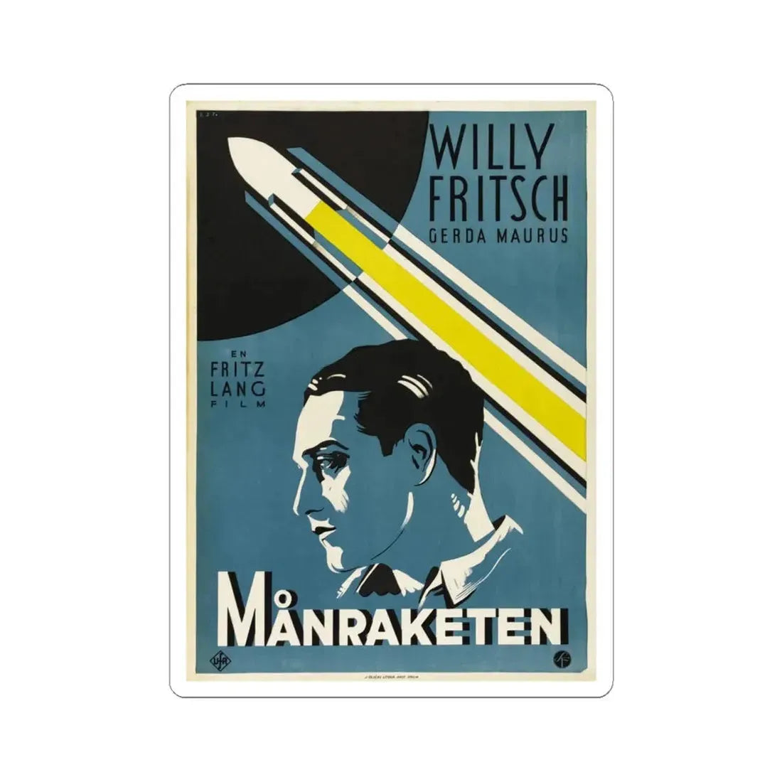 WOMAN IN THE MOON 1929 Movie Poster - STICKER Vinyl Kiss-Cut Decal 6 Inch White - The Sticker Space