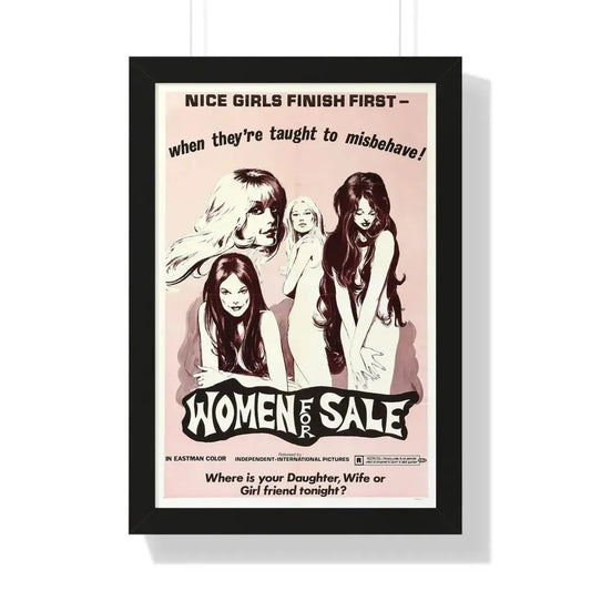 WOMEN FOR SALE 1969 - Framed Movie Poster 16″ x 24″ Black - The Sticker Space