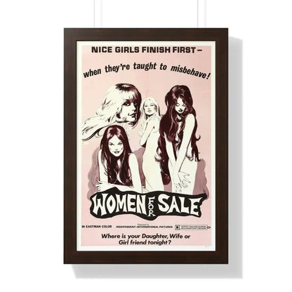 WOMEN FOR SALE 1969 - Framed Movie Poster 16″ x 24″ Walnut - The Sticker Space