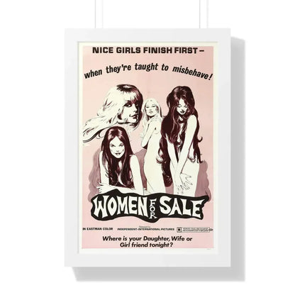 WOMEN FOR SALE 1969 - Framed Movie Poster 16″ x 24″ White - The Sticker Space
