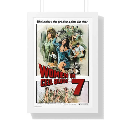 WOMEN IN CELLBLOCK 7 1973 - Framed Movie Poster 16″ x 24″ White - The Sticker Space