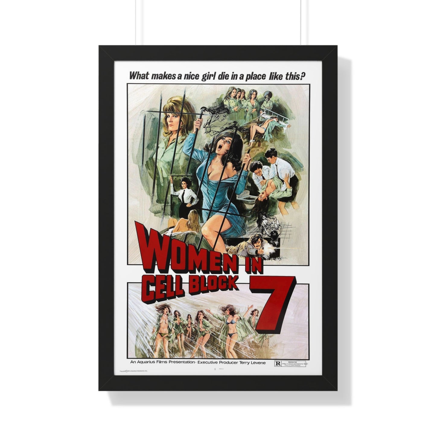 WOMEN IN CELLBLOCK 7 1973 - Framed Movie Poster-20" x 30"-The Sticker Space