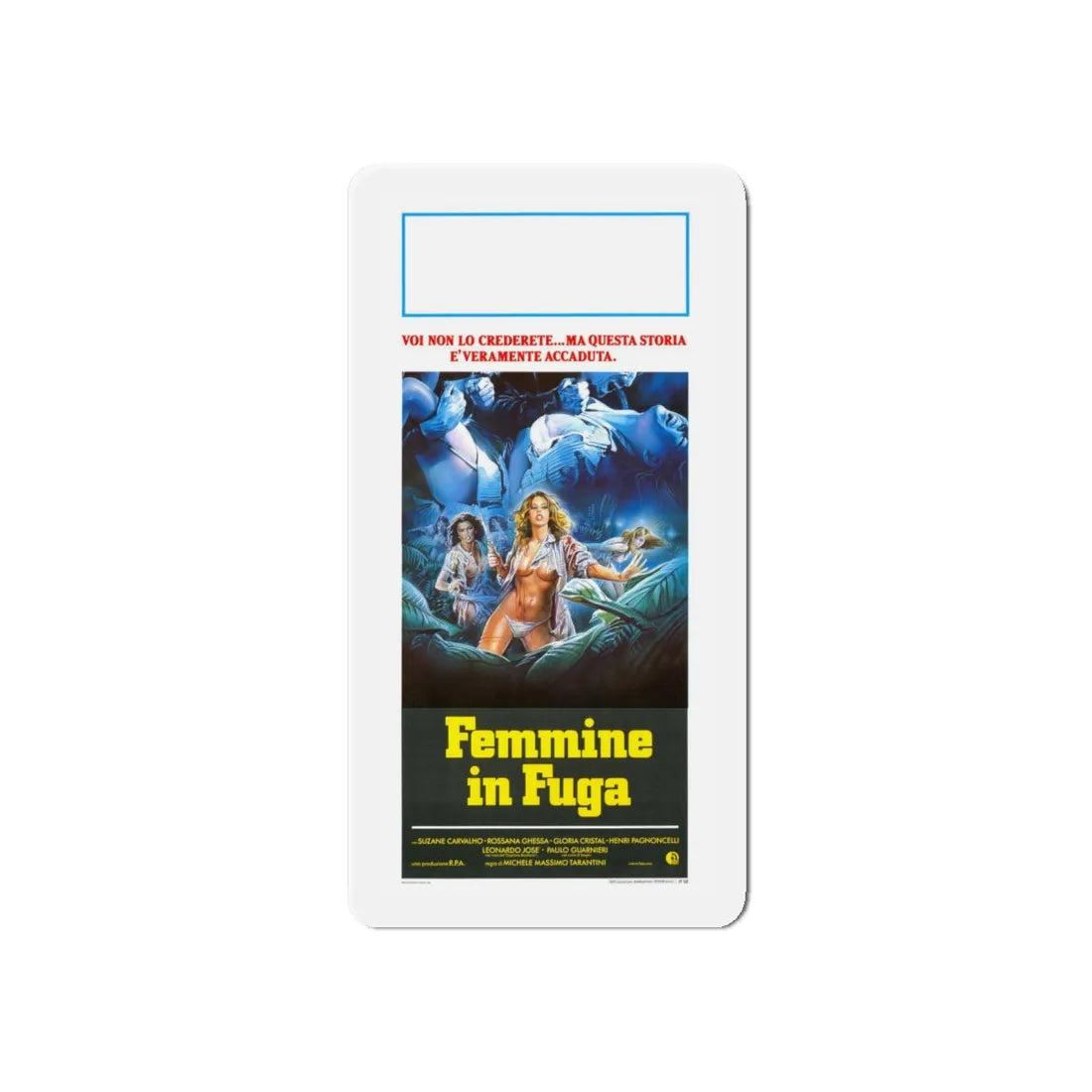 WOMEN IN FURY (ITALIAN) 1984 Movie Poster - Refrigerator Magnet 6 Inch - The Sticker Space