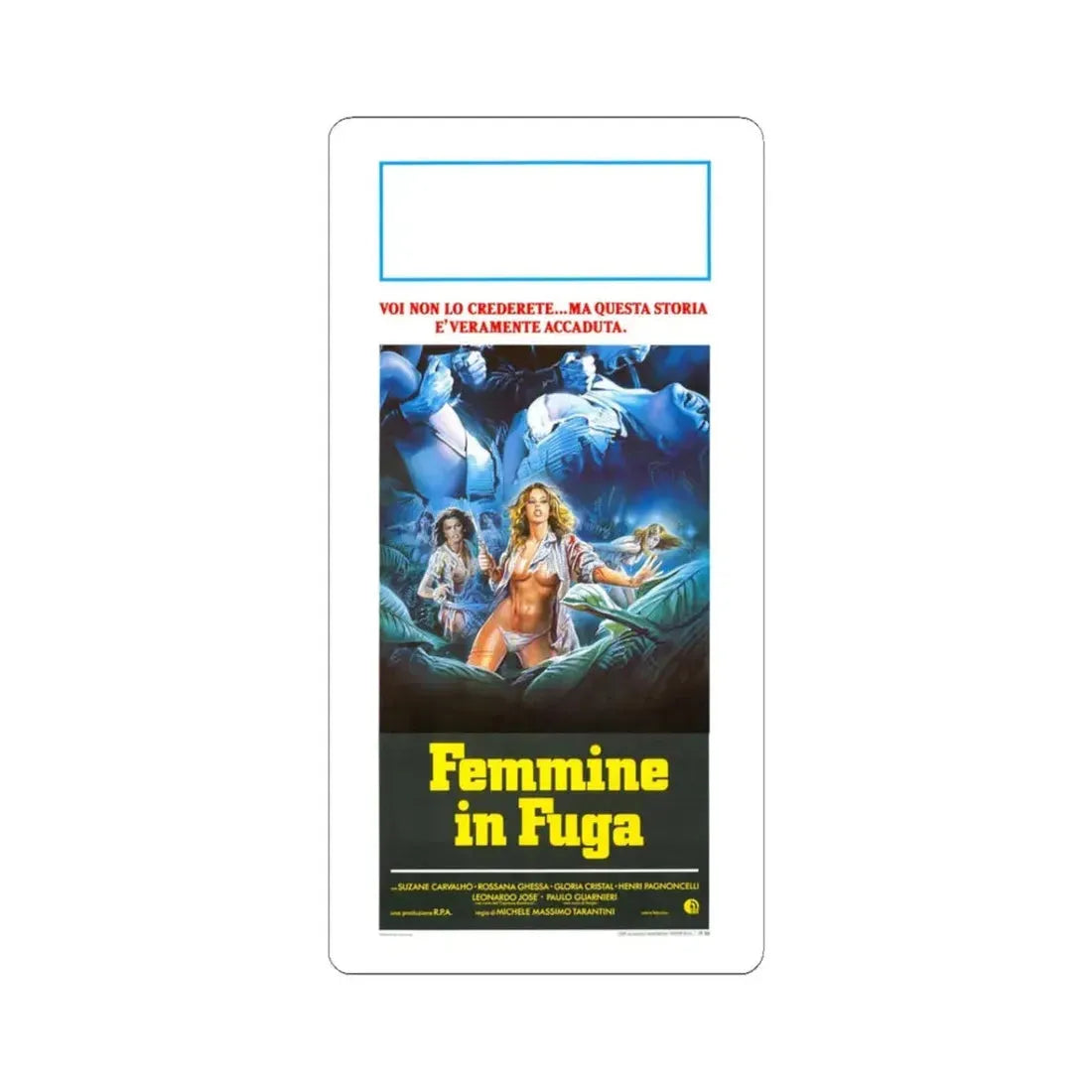 WOMEN IN FURY (ITALIAN) 1984 Movie Poster - STICKER Vinyl Kiss-Cut Decal 3 Inch White - The Sticker Space