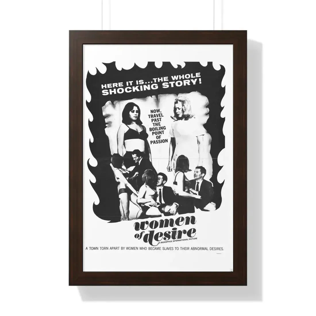 WOMEN OF DESIRE 1967 - Framed Movie Poster 16″ x 24″ Walnut - The Sticker Space