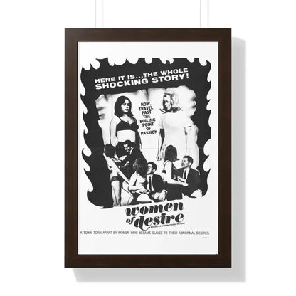 WOMEN OF DESIRE 1967 - Framed Movie Poster 16″ x 24″ Walnut - The Sticker Space