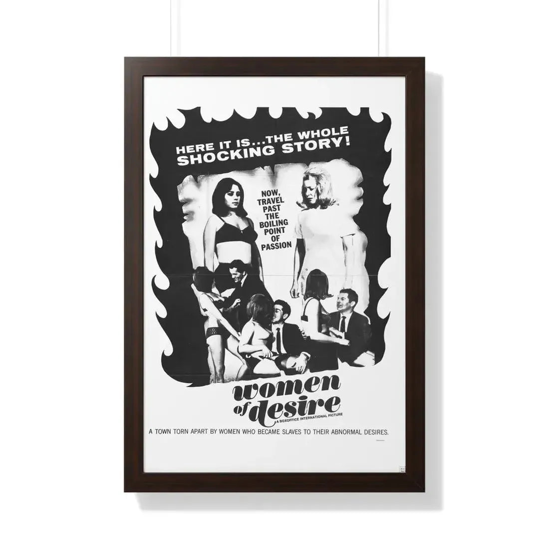 WOMEN OF DESIRE 1967 - Framed Movie Poster 20" x 30" Walnut - The Sticker Space