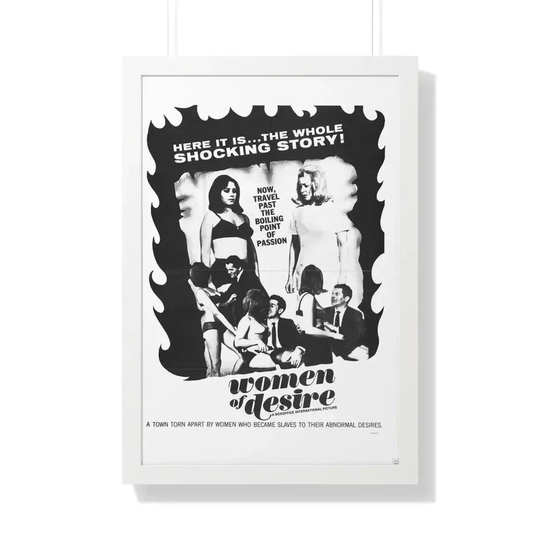 WOMEN OF DESIRE 1967 - Framed Movie Poster 20" x 30" White - The Sticker Space