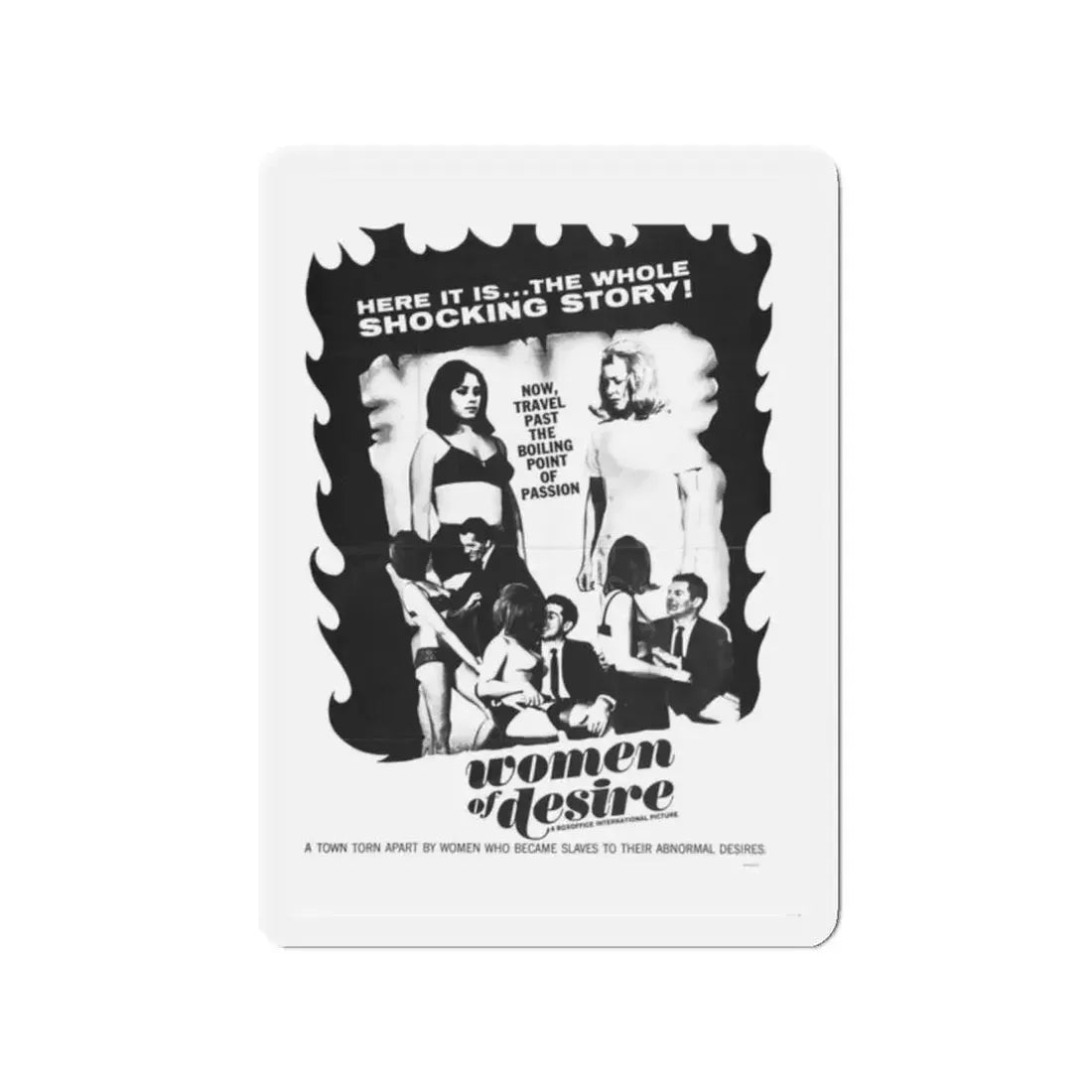 WOMEN OF DESIRE 1967 Movie Poster - Refrigerator Magnet 2 Inch Die-Cut - The Sticker Space
