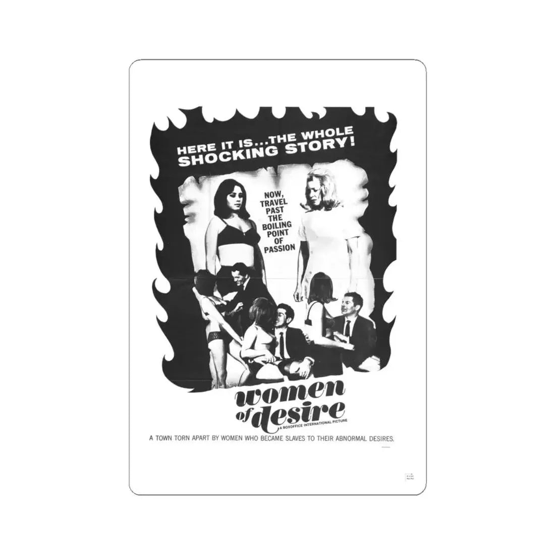 WOMEN OF DESIRE 1967 Movie Poster - STICKER Vinyl Kiss-Cut Decal 4 Inch White - The Sticker Space