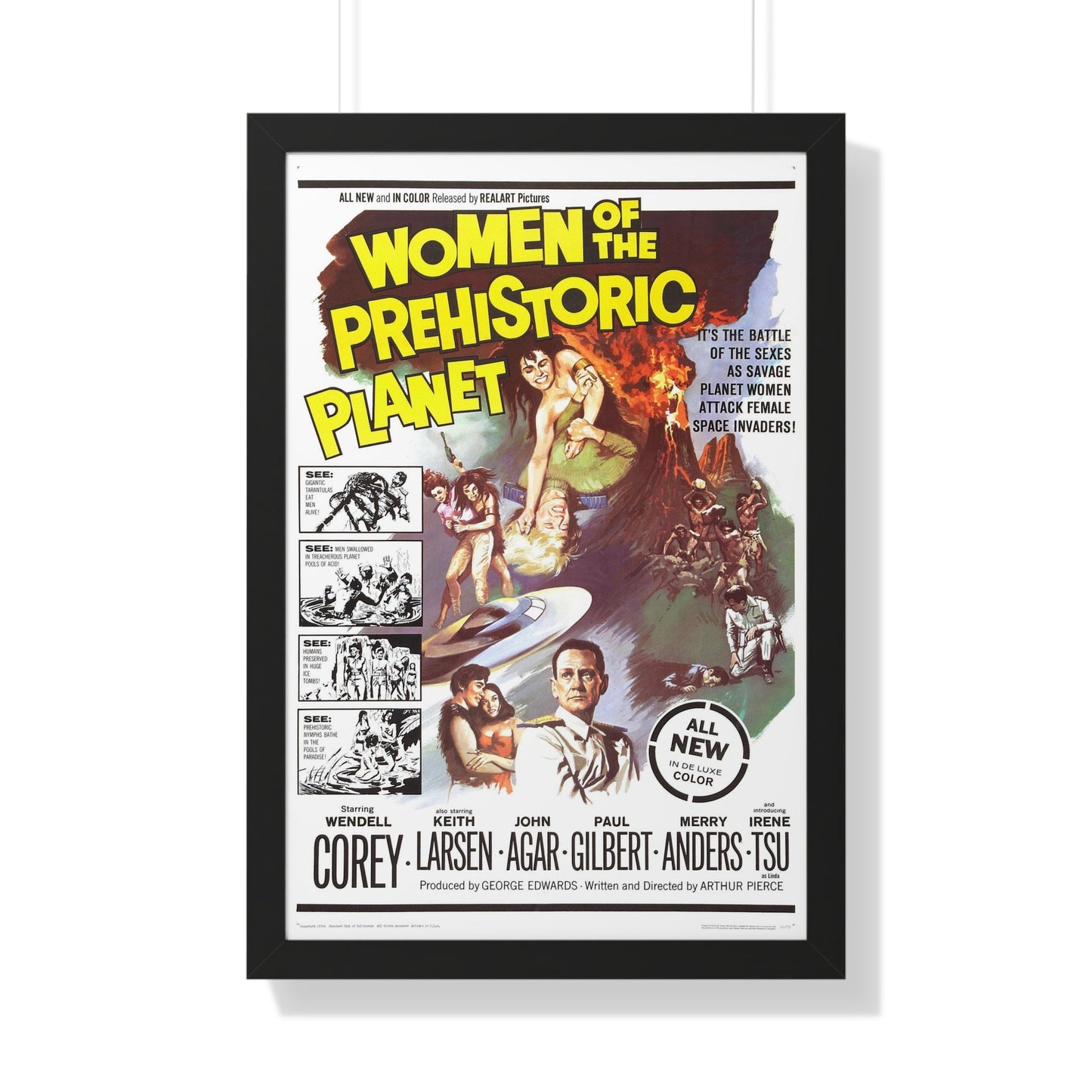 WOMEN OF THE PREHISTORIC PLANET 1966 - Framed Movie Poster-20" x 30"-The Sticker Space