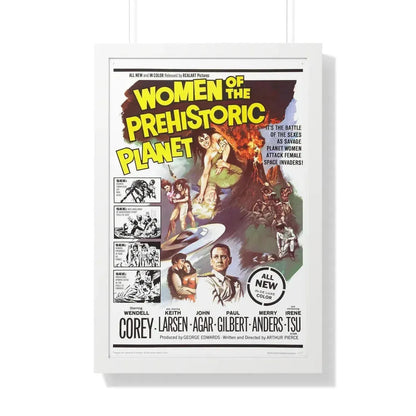 WOMEN OF THE PREHISTORIC PLANET 1966 - Framed Movie Poster 20" x 30" White - The Sticker Space