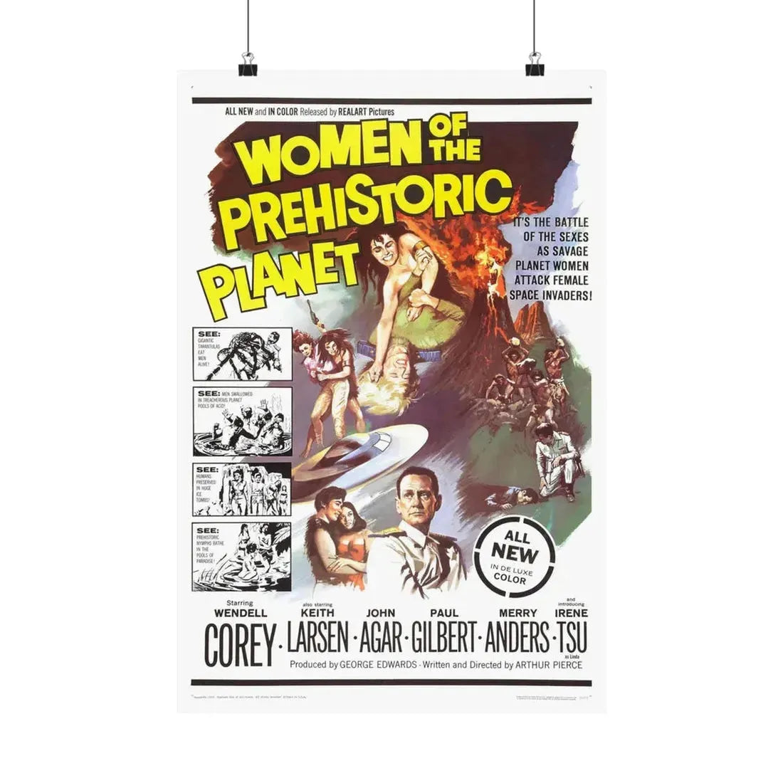WOMEN OF THE PREHISTORIC PLANET 1966 - Paper Movie Poster 16″ x 24″ Matte - The Sticker Space