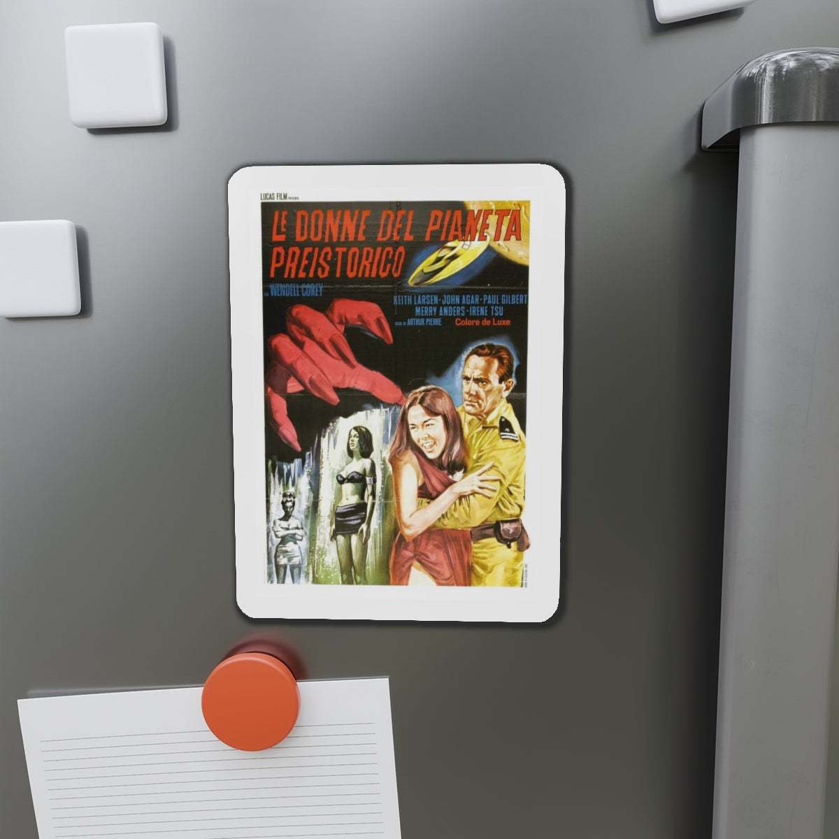 WOMEN OF THE PREHISTORIC PLANET (ITALIAN) 1966 Movie Poster - Refrigerator Magnet-The Sticker Space