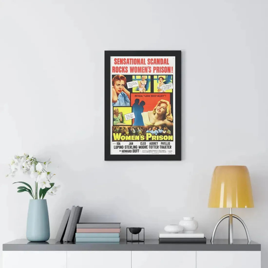 WOMEN'S PRISON 1955 - Framed Movie Poster - The Sticker Space