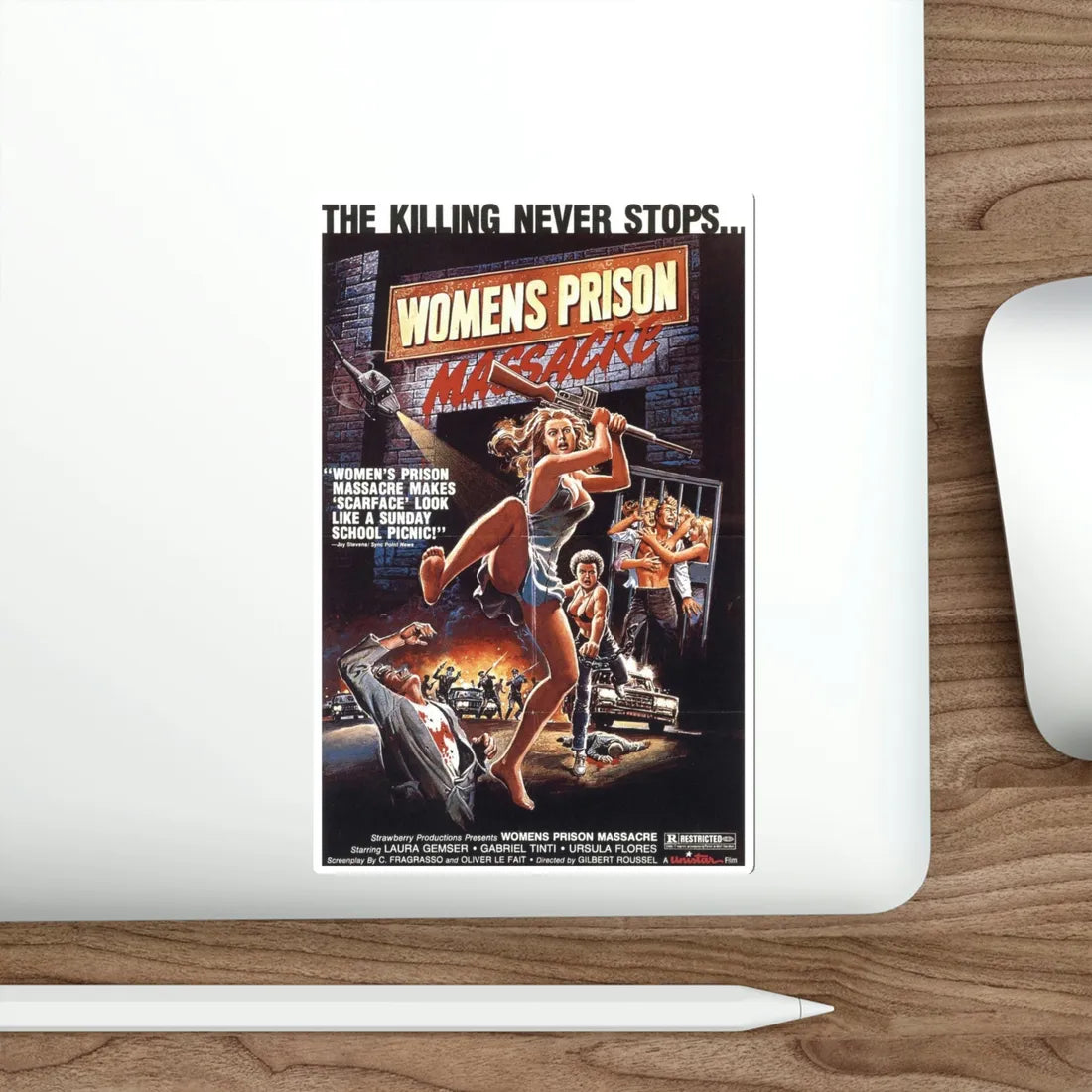 Women's Prison Massacre 1985 Movie Poster STICKER Vinyl Die-Cut Decal - The Sticker Space