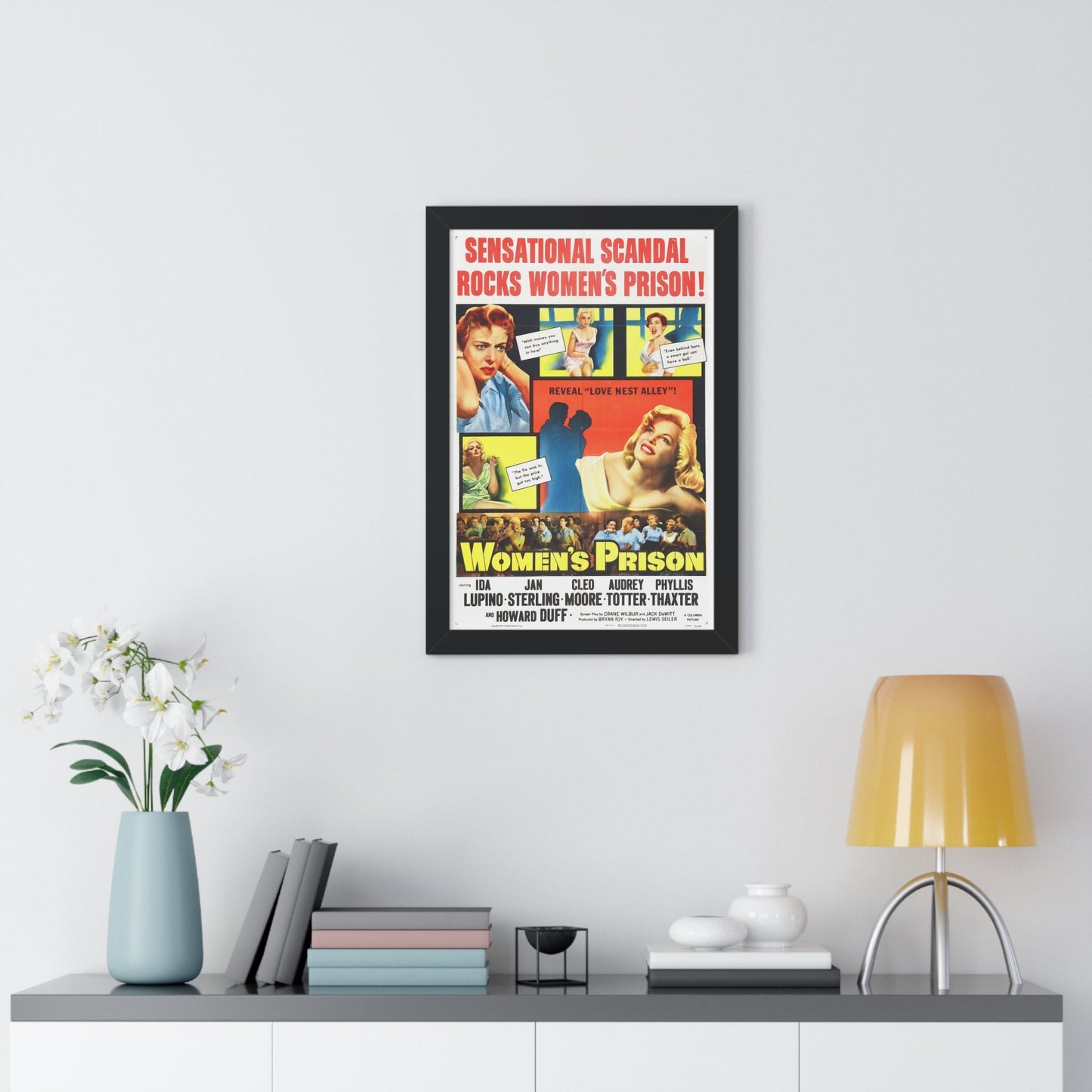 WOMEN'S PRISON 1955 - Framed Movie Poster-The Sticker Space