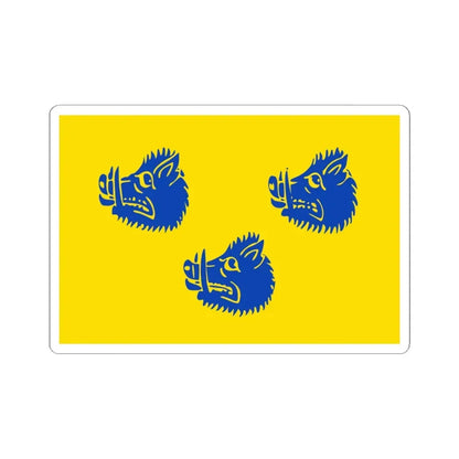 Wommelgem vlag (Belgium) STICKER Vinyl Kiss-Cut Decal 4 Inch White - The Sticker Space