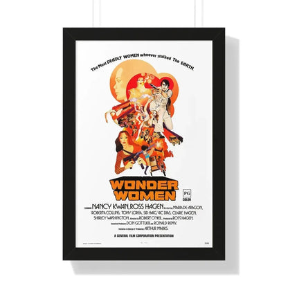 WONDER WOMEN 1973 - Framed Movie Poster 16″ x 24″ Black - The Sticker Space