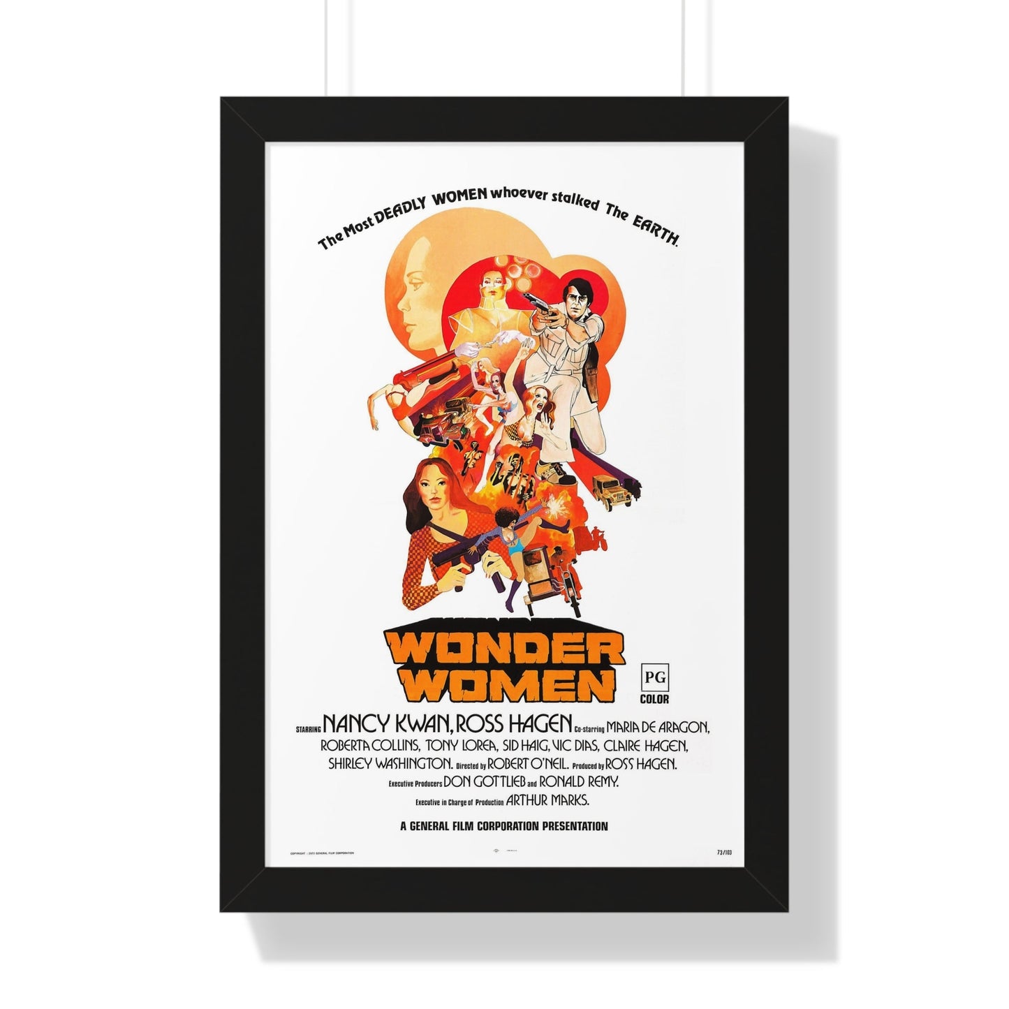 WONDER WOMEN 1973 - Framed Movie Poster-16″ x 24″-The Sticker Space