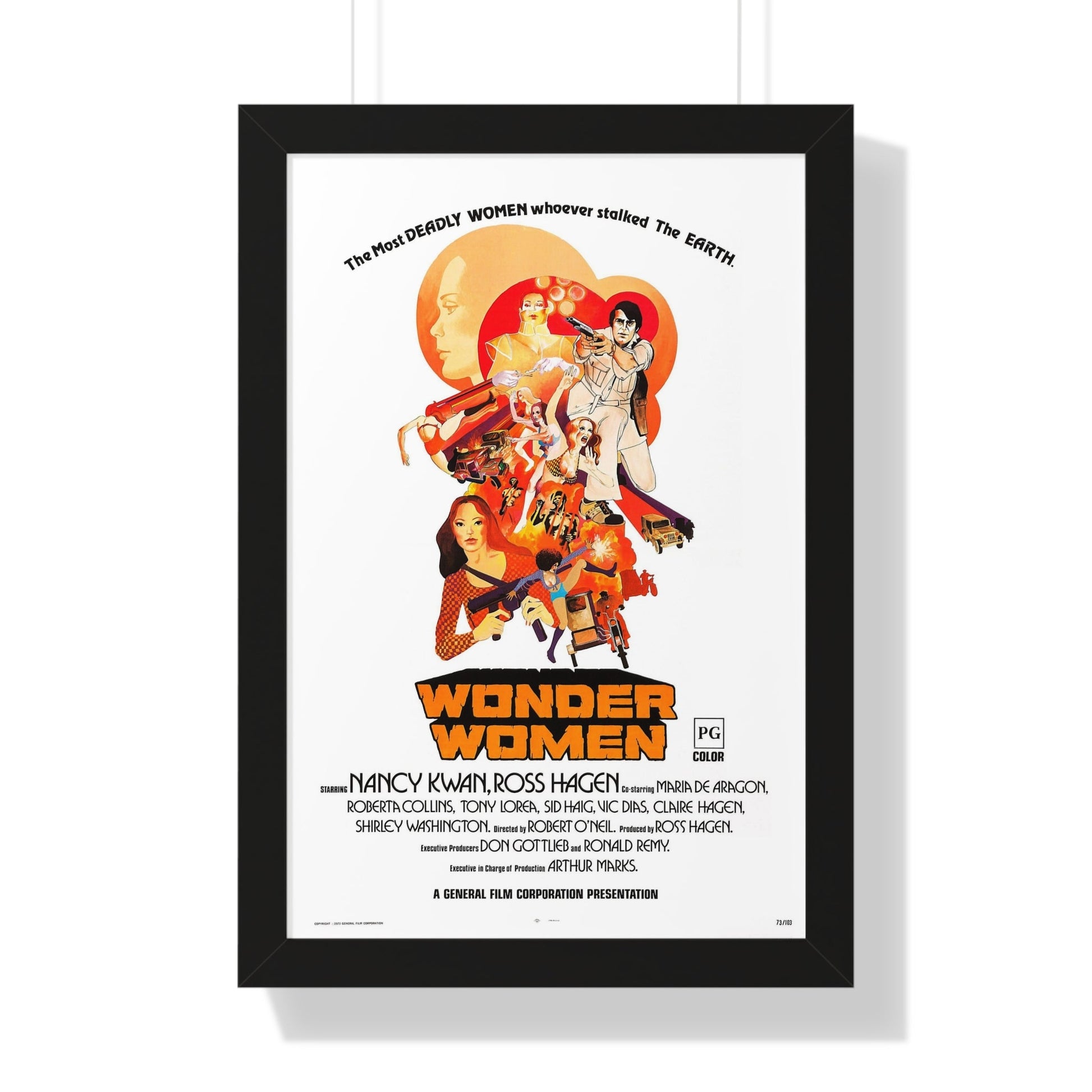 WONDER WOMEN 1973 - Framed Movie Poster-16″ x 24″-The Sticker Space