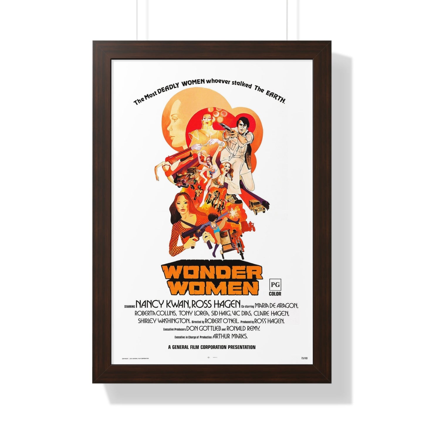 WONDER WOMEN 1973 - Framed Movie Poster-16″ x 24″-The Sticker Space