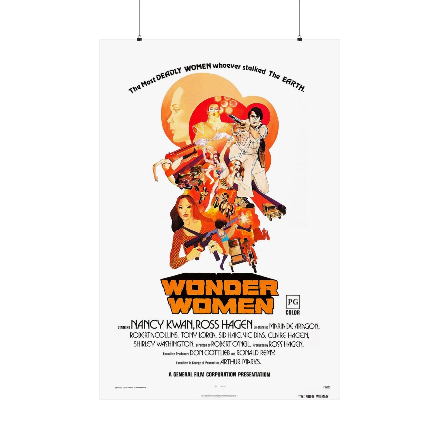 WONDER WOMEN 1973 - Paper Movie Poster-36" x 54"-The Sticker Space