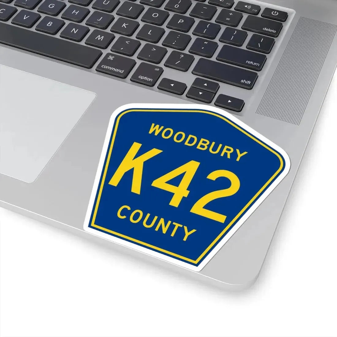 Woodbury County Route K42 IA (Iowa) (Road Sign) STICKER Vinyl Kiss-Cut Decal - The Sticker Space