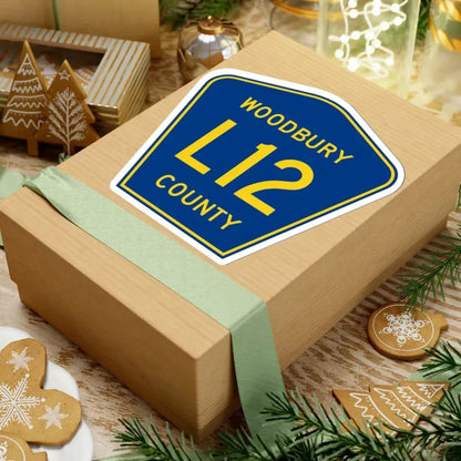 Woodbury County Route L12 IA (Iowa) (Road Sign) STICKER Vinyl Kiss-Cut Decal - The Sticker Space