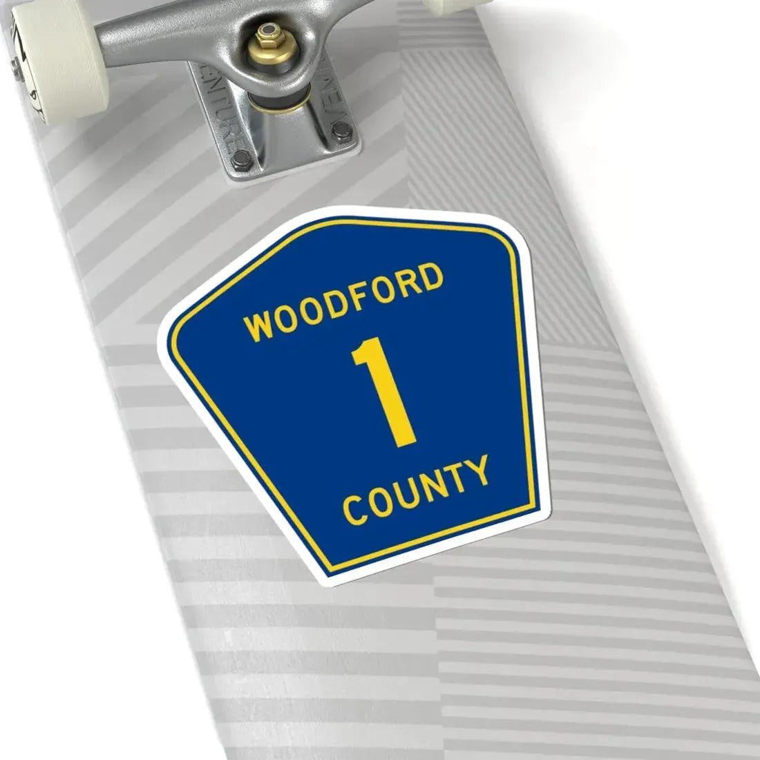 Woodford County 1 (Illinois) (Road Sign) STICKER Vinyl Kiss-Cut Decal - The Sticker Space