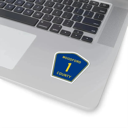 Woodford County 1 (Illinois) (Road Sign) STICKER Vinyl Kiss-Cut Decal - The Sticker Space