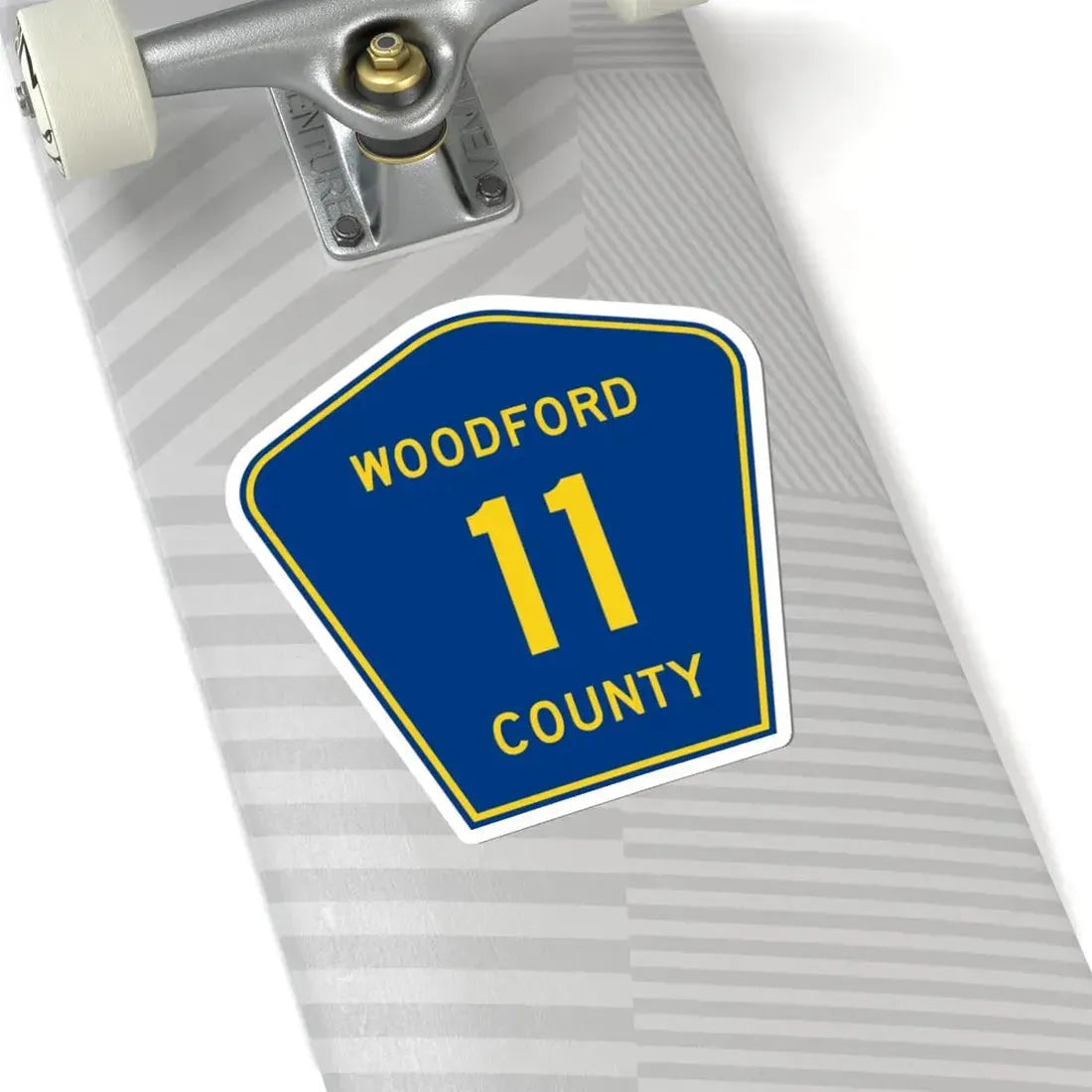 Woodford County 11 (Illinois) (Road Sign) STICKER Vinyl Kiss-Cut Decal - The Sticker Space