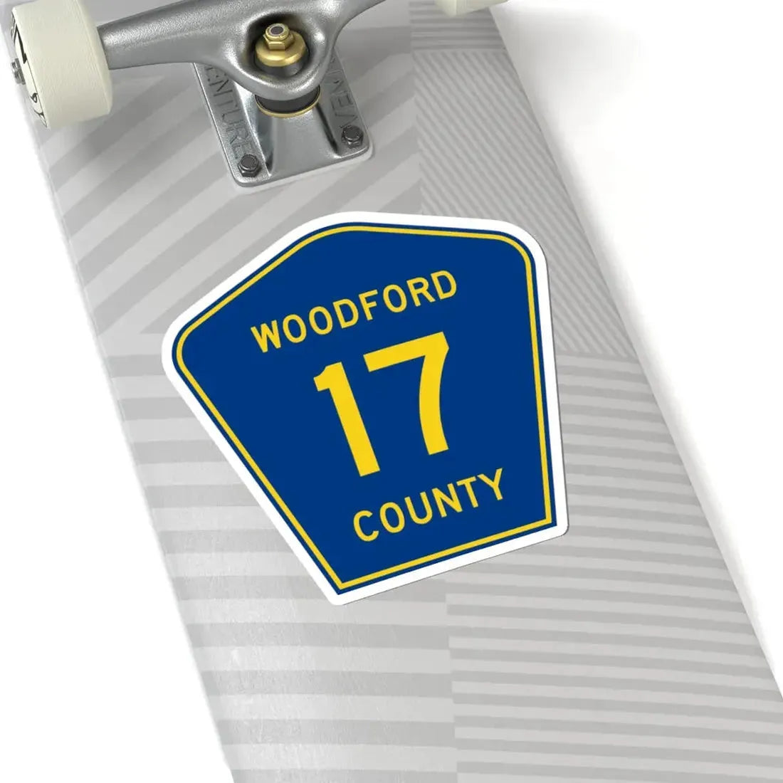 Woodford County 17 (Illinois) (Road Sign) STICKER Vinyl Kiss-Cut Decal - The Sticker Space