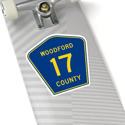 Woodford County 17 (Illinois) (Road Sign) STICKER Vinyl Kiss-Cut Decal - The Sticker Space