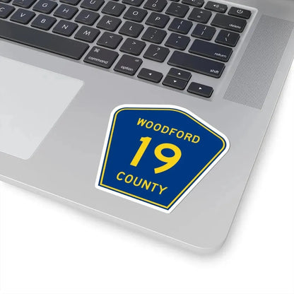 Woodford County 19 (Illinois) (Road Sign) STICKER Vinyl Kiss-Cut Decal - The Sticker Space