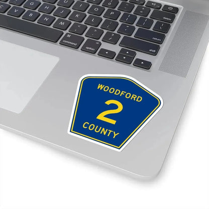 Woodford County 2 (Illinois) (Road Sign) STICKER Vinyl Kiss-Cut Decal - The Sticker Space