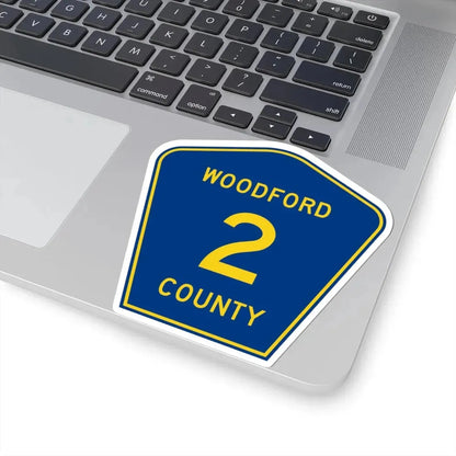 Woodford County 2 (Illinois) (Road Sign) STICKER Vinyl Kiss-Cut Decal - The Sticker Space