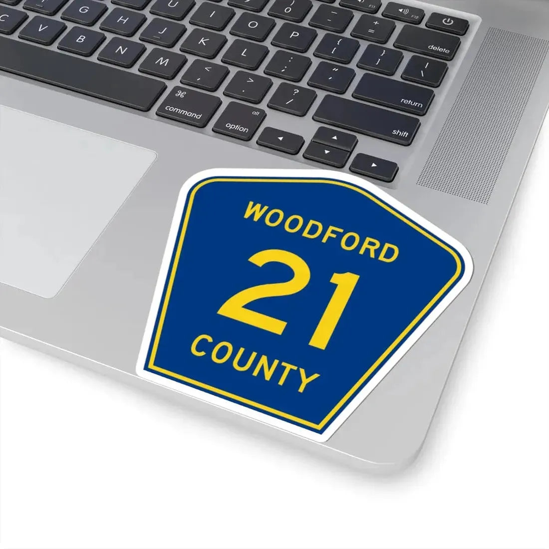 Woodford County 21 (Illinois) (Road Sign) STICKER Vinyl Kiss-Cut Decal - The Sticker Space