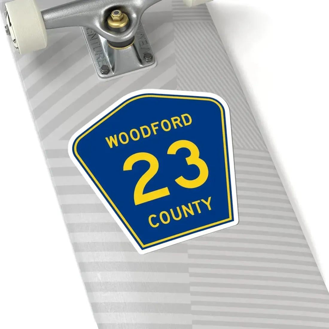 Woodford County 23 (Illinois) (Road Sign) STICKER Vinyl Kiss-Cut Decal - The Sticker Space